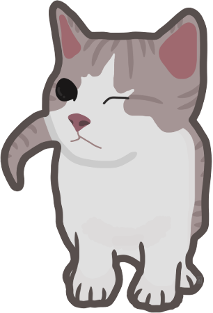 Winking Cat Illustration